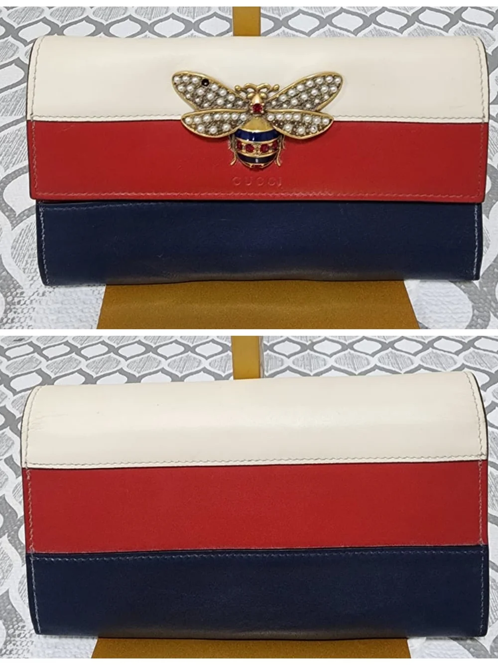 GUCCI Calfskin Queen Margaret Chain Wallet Multicolor - Picture 8 of 16